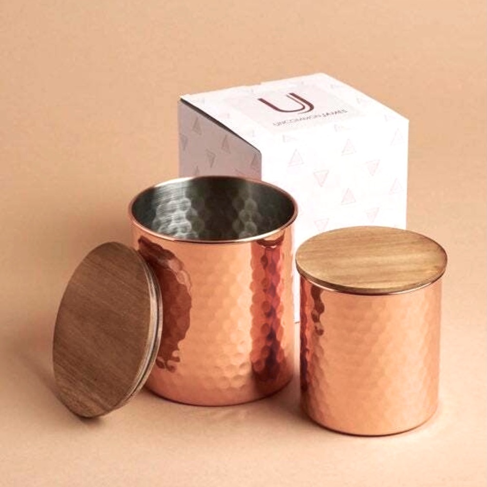 Uncommon James Copper Canister Set.